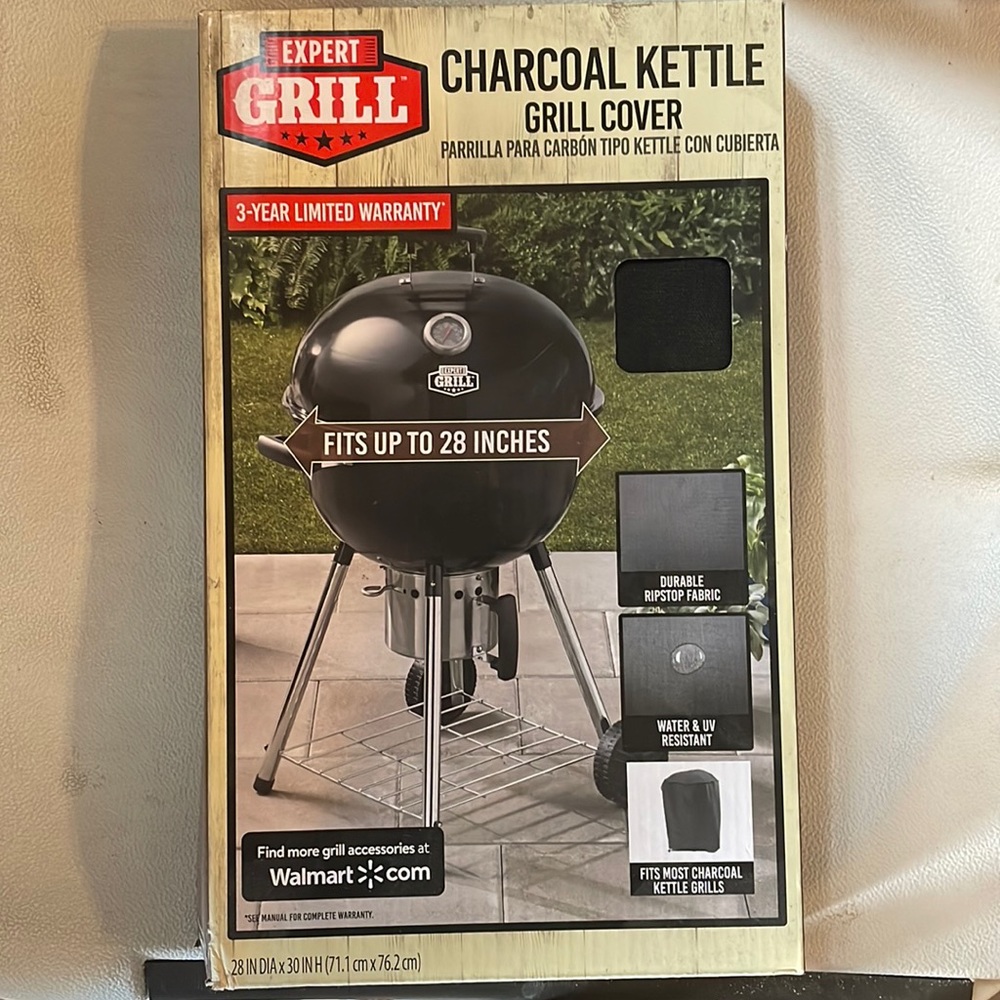 Charcoal kettle grill cover